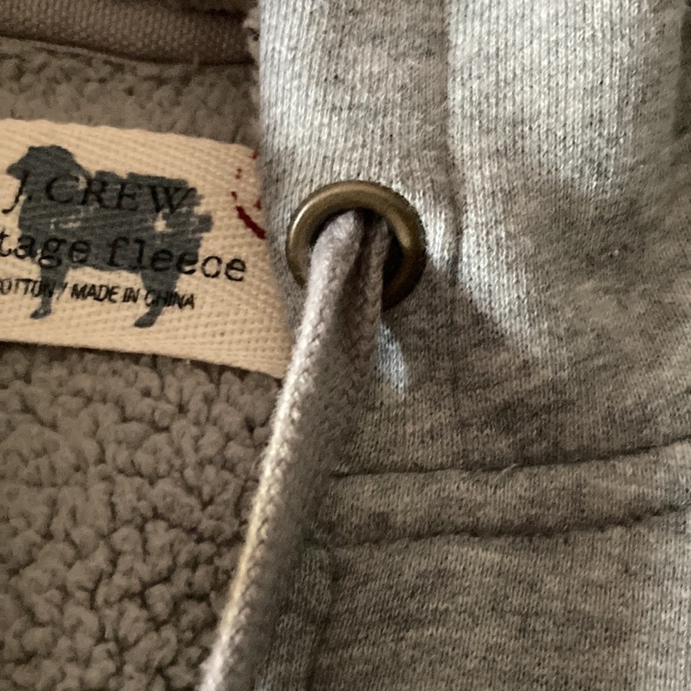 J.Crew zip up vintage fleece size, extra large in gray - Picture 7 of 8